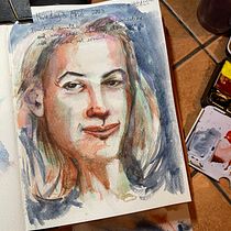 Il mio progetto del corso: Ritratto artistico ad acquerello. Fine Arts, Painting, Watercolor Painting, and Portrait Drawing project by Stefano Bramato - 04.03.2023