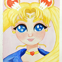 Meu projeto do curso: Desenho fanart com aquarela e lápis de cor. Ilustração tradicional, Pintura, Pintura em aquarela, Desenho de retrato, Ilustração infantil, e Desenho com lápis de cor projeto de Laisla Oliveira - 04.04.2023