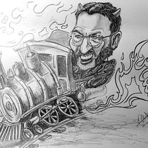 "La última salida del chamuco", caricatura de grafito de Antonio Helguera, caricaturista mexicano. . Ilustração tradicional, Desenho, e Desenho de retrato projeto de alejandro.espinoza - 22.06.2022