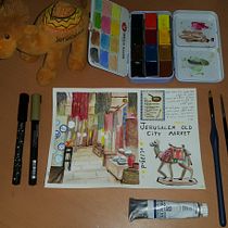 My project for course: Watercolor Travel Journal. Traditional illustration, Watercolor Painting, Architectural Illustration, and Sketchbook project by alisha_rozen - 04.05.2023