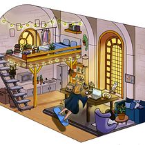 Mon projet du cours : Développement visuel : illustrez de décors imaginaires . Un proyecto de Dibujo, Ilustración digital, Concept Art y Dibujo digital de Anne-Laure Grimaud - 05.04.2023