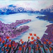 Meu projeto do curso: Pintura acrílica passo a passo: crie paisagens incríveis. Traditional illustration, Painting, Acr, lic Painting, and Sketchbook project by rcraquel94 - 03.28.2023