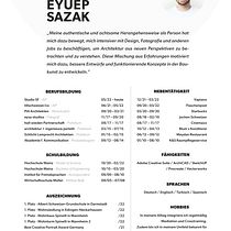 Mein Abschlussprojekt für den Kurs: Lebenslauf schreiben für Kreative: Gestalte CV und Anschreiben Ein Projekt aus dem Bereich Kreative Beratung, Portfolioverwaltung, Kommunikation und Business von eyuep_sazak - 06.02.2023