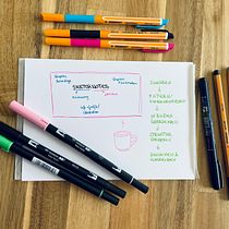 My project for course: Sketchnoting: Communicate with Visual Notes. Projekt z dziedziny Trad, c, jna ilustracja, Kreat, wność,  R, sunek, Komunikacja, Zarządzanie, Produkt, wność i Business użytkownika Bettina-Jeannette Bierwirth - 06.04.2023