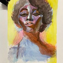 My project for course: Artistic Portrait with Watercolors. Fine Arts, Painting, Watercolor Painting, and Portrait Drawing project by Diya Trivedi - 04.04.2023
