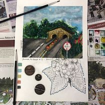 Meu projeto do curso: Caderno de viagem em aquarela - Gramado. Traditional illustration, Watercolor Painting, Architectural Illustration, Sketchbook, Painting, Pencil Drawing, Drawing, Mobile Photograph, Product Photograph, Artistic Drawing, Instagram Photograph, Botanical Illustration, Floral, and Plant Design project by Emanuelle Dias - 07.08.2023