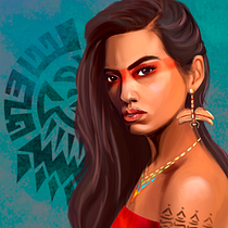 Mi proyecto del curso: Pintura digital de personajes en Photoshop ANACAONA. Un progetto di Character design, Illustrazione digitale, Disegno digitale e Pittura digitale di Fabian Camacho - 04.04.2023