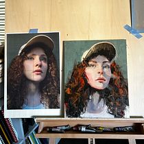 Il mio progetto del corso: Ritratti contemporanei a olio. Ilustração tradicional, Artes plásticas, Pintura, e Pintura a óleo projeto de mnkj - 29.03.2023