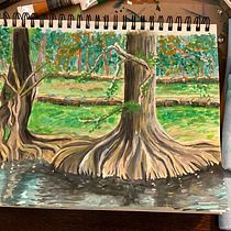 Landscape Painting with Gouache for Beginners. Fine Arts, Painting, Naturalistic Illustration, and Gouache Painting project by Deb Celusniak - 04.07.2023