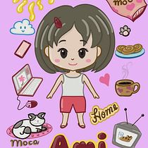 My project for course: Kawaii Illustration: Create Charming Characters. Un proyecto de Ilustración tradicional, Diseño de personajes y Manga de pinza_marialoida - 27.03.2023
