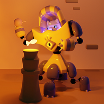 Mi proyecto del curso: Creación de personajes en 3D con Blender. 3D, Design de personagens, Modelagem 3D, Design de personagens 3D, e 3D Design projeto de Simón Moreno - 07.04.2023
