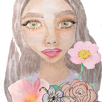 Mi proyecto del curso: Retrato ilustrado en acuarela. Un projet de Illustration traditionnelle, Beaux Arts, Peinture, Dessin, Aquarelle, Dessin de portrait , et Dessin artistique de Deilys Maria Aguilar Blanco - 08.04.2023