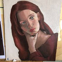 Mi proyecto del curso: Retrato con pintura al óleo: explora la luz y las sombras. Fine Arts, Painting, and Oil Painting project by mcar92 - 04.08.2023