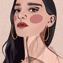 Mi proyecto del curso: Retrato ilustrado con Procreate. Projekt z dziedziny Trad, c, jna ilustracja, Grafika wektorowa, Ilustracja c, frowa i Portret użytkownika Paloma Ochoa - 08.04.2023