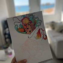 Meu projeto do curso: Como desenhar uma tatuagem. Een project van Traditionele illustratie y  Tatoeageontwerp van Melannie Esteves - 08.04.2023