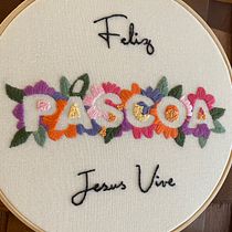 Meu projeto do curso: Técnicas básicas para bordado de letras. Un projet de Broderie , et Design textile de Fabiana - 08.04.2023