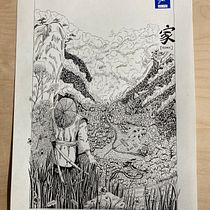 Home. Sketching, Drawing, Artistic Drawing, Sketchbook, Ink Illustration, and Naturalistic Illustration project by yourileblancthouin - 04.09.2023