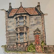 My project for course: Expressive Architectural Sketching with Colored Markers. Sketching, Drawing, Architectural Illustration, Sketchbook & Ink Illustration project by taylkat - 04.09.2023
