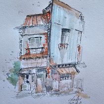 My project for course: Expressive Architectural Sketching with Colored Markers. Sketching, Drawing, Architectural Illustration, Sketchbook & Ink Illustration project by c922511409 - 04.09.2023