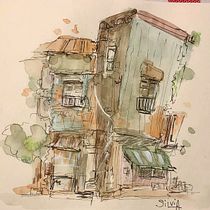 Il mio progetto del corso: Disegno architettonico espressivo con pennarelli colorati. Sketching, Drawing, Architectural Illustration, Sketchbook & Ink Illustration project by Silvia - 03.18.2023