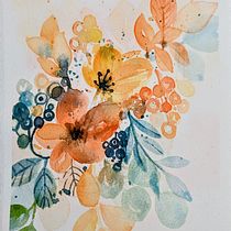 My project for course: Artistic Floral Watercolor: Connect with Nature. Un progetto di Illustrazione tradizionale, Pittura, Pittura ad acquerello e Illustrazione botanica di caribou - 09.04.2023