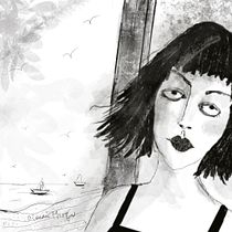 Mi proyecto del curso: Técnicas de dibujo tradicional con Procreate. Projekt z dziedziny Trad, c, jna ilustracja,  R, sunek, Ilustracja c, frowa, Portret, R, sunek c i frow użytkownika Claudia Morfín - 09.04.2023