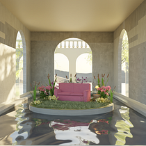 Mi proyecto del curso: ArchViz de interiores: crea diseños 3D surrealistas con Blender. . Arquitetura, Arquitetura de interiores, Arquitetura digital, e Visualização arquitetônica projeto de Monserrat Hernández Peña - 10.04.2023