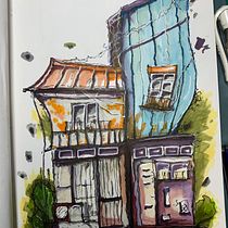 Mon projet du cours : Esquisses d'architecture expressives aux feutres de couleur. Sketching, Drawing, Architectural Illustration, Sketchbook & Ink Illustration project by Mat BrntColl - 12.15.2022