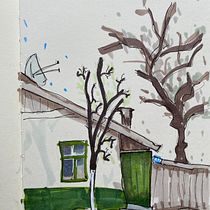 My project for course: Expressive Architectural Sketching with Colored Markers. Sketching, Drawing, Architectural Illustration, Sketchbook & Ink Illustration project by Anna - 04.10.2023
