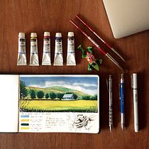 Proyecto: Cuaderno de viaje en acuarela. Traditional illustration, Watercolor Painting, Architectural Illustration, and Sketchbook project by Roberto Taco G. - 04.03.2023