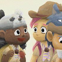 Bird Squad - Tracking Travel - My project for course: Cinematic Digital Illustration with Photoshop. Traditional illustration, Digital Illustration, and Concept Art project by Pin_yi - 04.10.2023