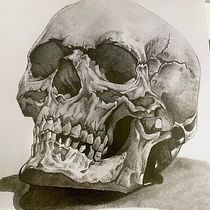 Mi proyecto del curso: Dibujo anatómico de la cabeza humana. Fine Arts, Pencil Drawing, Drawing, Portrait Drawing, Realistic Drawing, and Figure Drawing project by José Pablo Bernal Monrroy - 04.02.2023