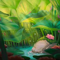 Mon projet du cours : Scènes atmosphériques colorées et lumineuses sur Procreate. Een project van Digitale illustratie y Traditionele illustratie van Anne-Laure Grimaud - 10.04.2023