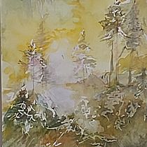 Mein Abschlussprojekt für den Kurs: Verträumte Aquarell-Landschaften: Halte Licht fest. Un projet de Peinture , et Aquarelle de hasselwander_b - 12.04.2023