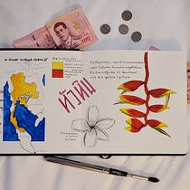 Mein Abschlussprojekt für den Kurs: Aquarellreiseheft. Watercolor Painting, and Sketchbook project by frederike_diehr - 04.10.2023