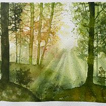 My project for course: Dreamy Watercolor Landscapes: Paint with Light. Un projet de Peinture , et Aquarelle de apg_c - 12.04.2023