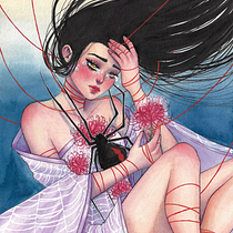 Fairytale: A Story of Light and Darkness. Traditional illustration, Painting, Drawing, Digital Illustration, and Watercolor Painting project by Cyntia Nishida - 09.30.2022