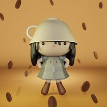 Coffee girl Ein Projekt aus dem Bereich Traditionelle Illustration, Design von Figuren, Digitale Illustration, 3-D-Modellierung, Manga und 3D von sil.sugiura - 13.04.2023