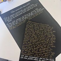Mon projet du cours : Calligraphie anglaise de A à Z. Calligraph project by Tatiana Ehresmann - 04.14.2023