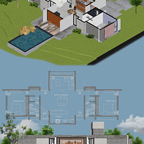 Mi proyecto del curso: Ilustración digital de proyectos arquitectónicos. Un proyecto de Arquitectura, Paisajismo, Ilustración digital, Arquitectura digital e Ilustración arquitectónica de Monica Guido - 14.04.2023