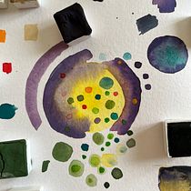 Mon projet du cours : Techniques d’aquarelle moderne : couleur, onirisme et émotions. Traditional illustration, Fine Arts, Painting, and Watercolor Painting project by Caroline Grégoire - 04.15.2023