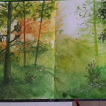 Mi proyecto del curso: Paisajes de ensueño con acuarela: plasma la luz. Un projet de Peinture , et Aquarelle de Mane - 16.04.2023
