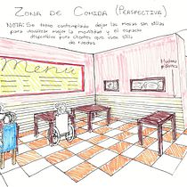 Propuesta de diseño para restaurante de tortas. Architecture, and Architectural Illustration project by andreshertron - 04.14.2023