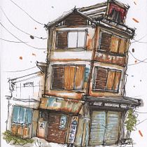 My project for course: Expressive Architectural Sketching with Colored Markers. Sketching, Drawing, Architectural Illustration, Sketchbook & Ink Illustration project by kristiherd1 - 04.14.2023