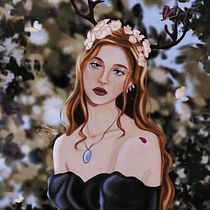 My project for course: Digital Fantasy Portraits with Photoshop. Traditional illustration, Drawing, Digital Illustration, Portrait Drawing, Digital Drawing, and Digital Painting project by Swathi Hiralal - 04.16.2023