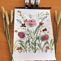 Mon projet du cours : Création d’une composition florale à l’aquarelle. Un projet de Illustration traditionnelle, Beaux Arts, Peinture, Aquarelle, Illustration botanique et Illustration naturaliste de fabienne_r - 16.04.2023