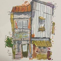 My project for course: Expressive Architectural Sketching with Colored Markers. Een project van  Schetsen,  Tekening,  Architecturale illustratie, Sketchbook y  Illustratie met inkt van 8kcbqzxr7t - 14.04.2023