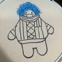 Mi proyecto del curso: Diseño y bordado de muñecos con aguja mágica. Embroider, Decoration, Art To, s, Punch Needle, and Textile Design project by América García - 04.17.2023