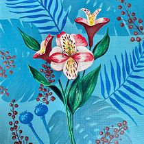 My project for course: Botanical Painting with Acrylic. Traditional illustration, Fine Arts, Painting, Acr, lic Painting, and Botanical Illustration project by Vladlena M - 04.17.2023