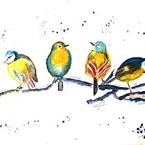 Mi proyecto del curso: Acuarela artística para ilustración de aves. Traditional illustration, Watercolor Painting, Realistic Drawing, and Naturalistic Illustration project by Josefina Quiceno Gutierrez - 04.17.2023